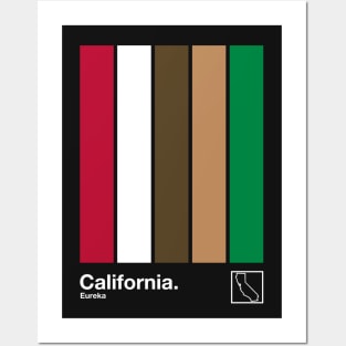 California State Flag  // Original Minimalist Artwork Poster Design Posters and Art